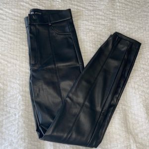Zara leather leggings